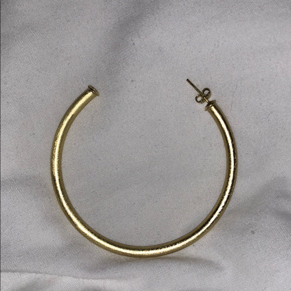 Sheila Fajl Large Brushed Gold Hoop